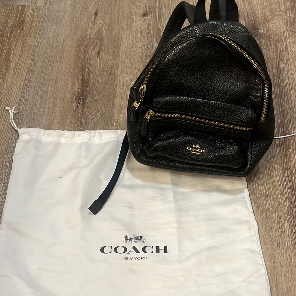 With dust bag Coach Leather Mini Backpack